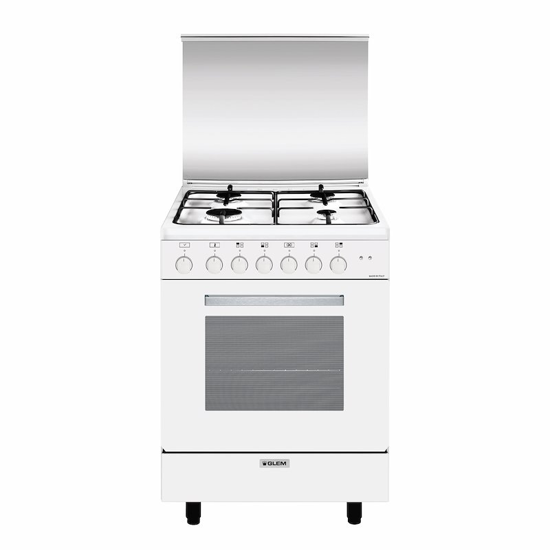 Glem Cucina Gas Forno elettrico A654mx6 Bianco