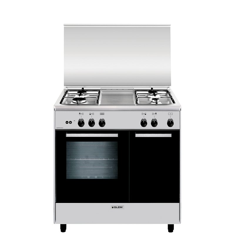Glem Cucina Gas con Forno Elettrico + Gas AR854GI Inox