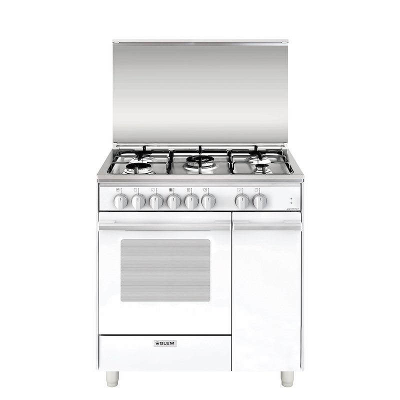 Glem cucina con forno elettrico Uq855mx6 bianco