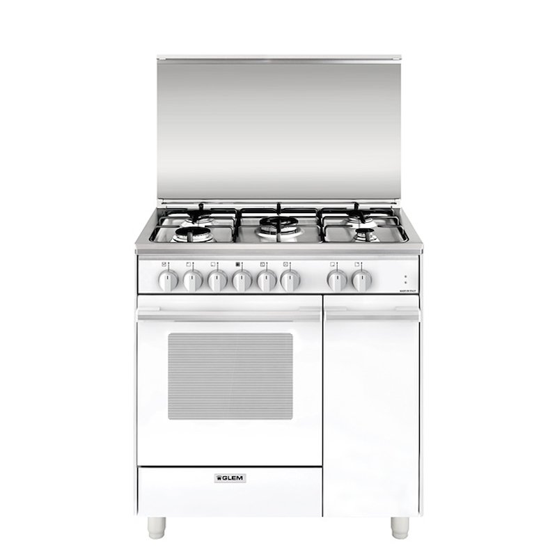 Glem cucina con forno elettrico Uq855mx6 bianco