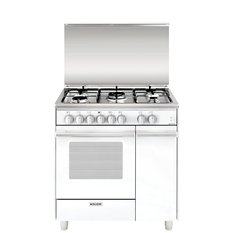 Glem cucina con forno elettrico Uq855mx6 bianco