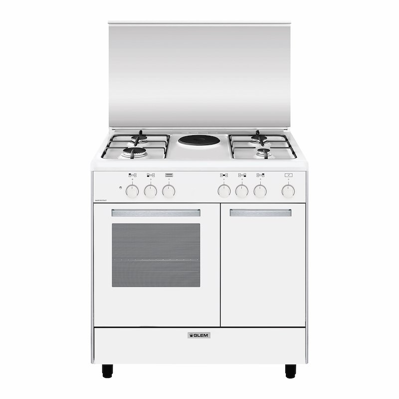 Glem cucina con forno elettrico Ar856ex Bianco