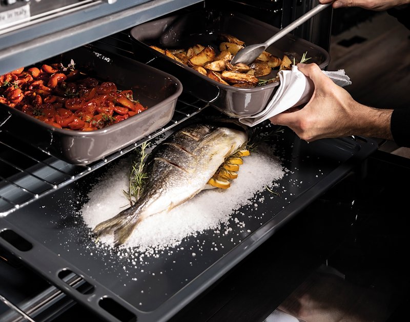 Glem cucina con forno elettrico Ar856ex Bianco