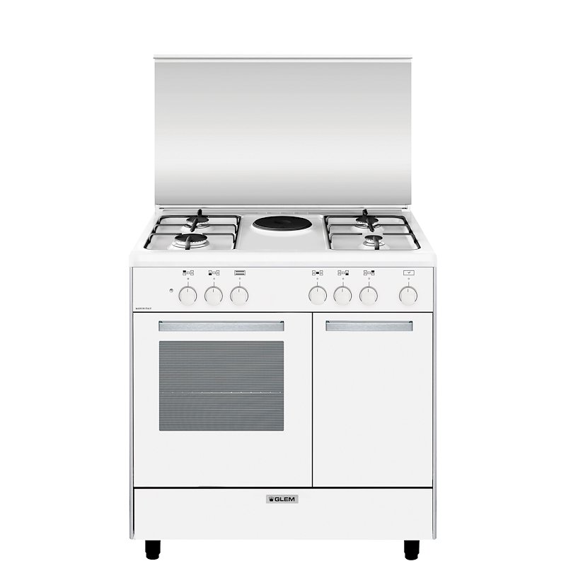 Glem cucina con forno elettrico Ar856ex Bianco