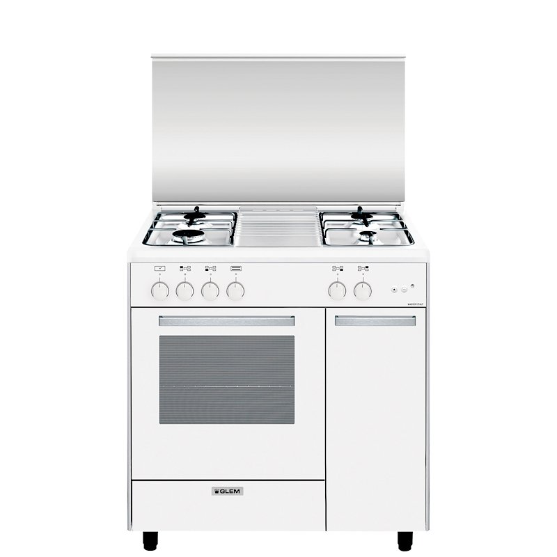 Glem Cucina forno a gas  As854gx Bianco