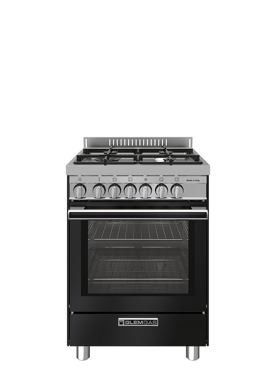 Glem Cucina Gas Forno Elettrico St664mbk Nero Carbone