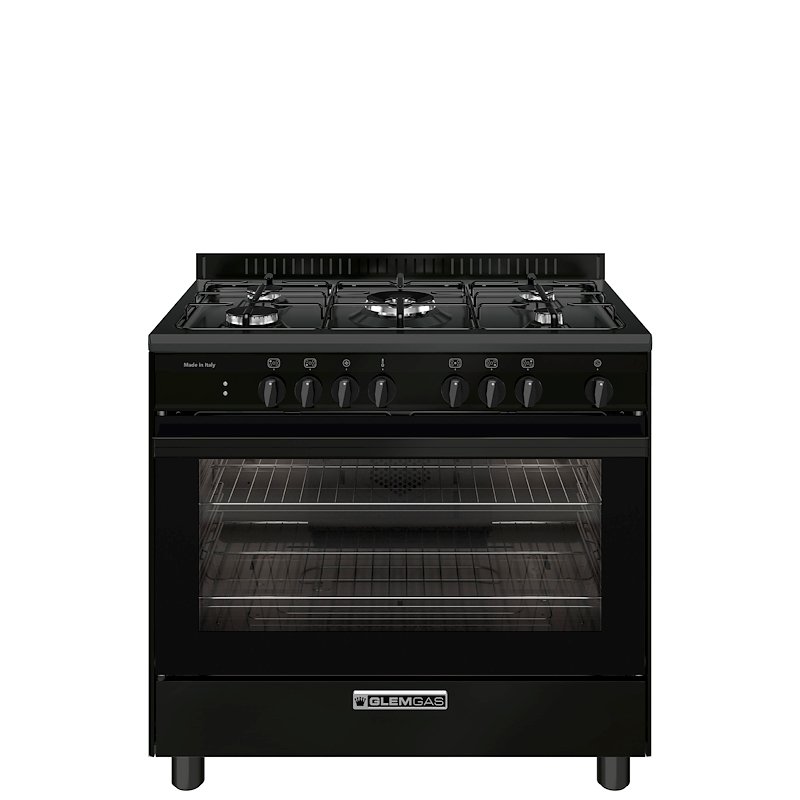 Glem Cucina Gas Forno Elettrico Sa965mbk Nero Carbone