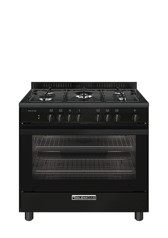 Glem Cucina Gas Forno Elettrico Sa965mbk Nero Carbone