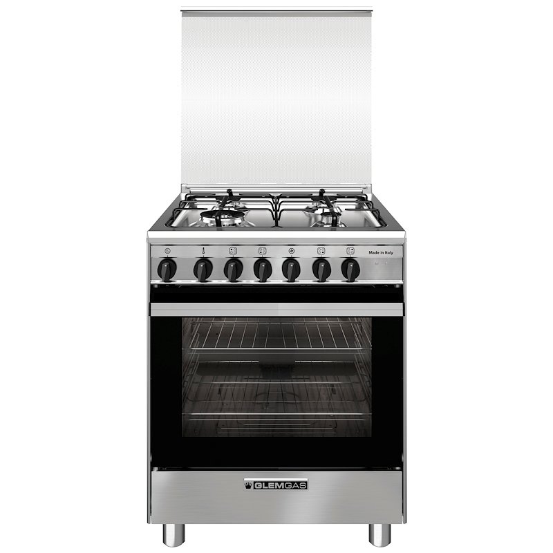 Glem Gas Cucina Piano Gas Forno Elettrico SA66TMI Inox