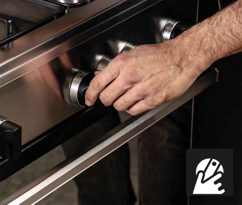 Glem Gas Cucina Piano Gas Forno Elettrico SA66TMI Inox