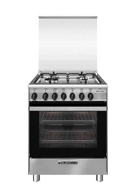 Glem Gas Cucina Piano Gas Forno Elettrico SA66TMI Inox