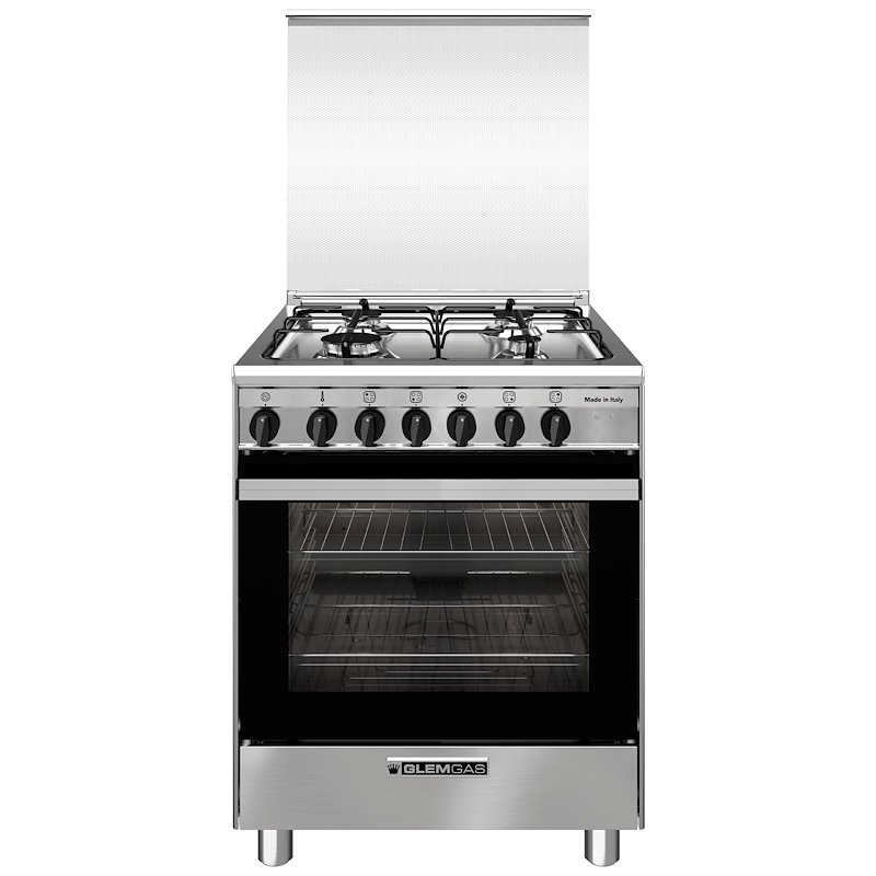 Glem Gas Cucina Piano Gas Forno Elettrico SA664MI6 Inox