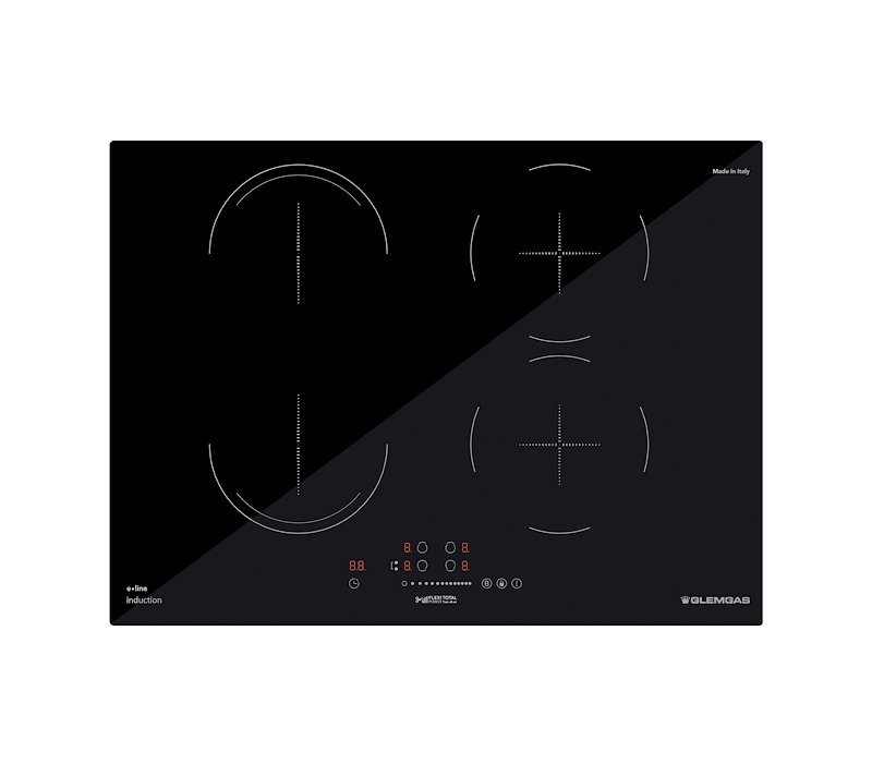 Glem Gas Piano Cottura Induzione GTI741BSL Nero Lucido