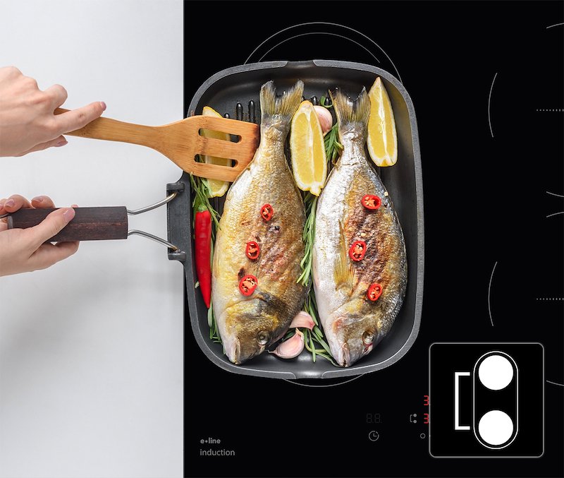 Glem Gas Piano Cottura Induzione GTI741BSL Nero Lucido