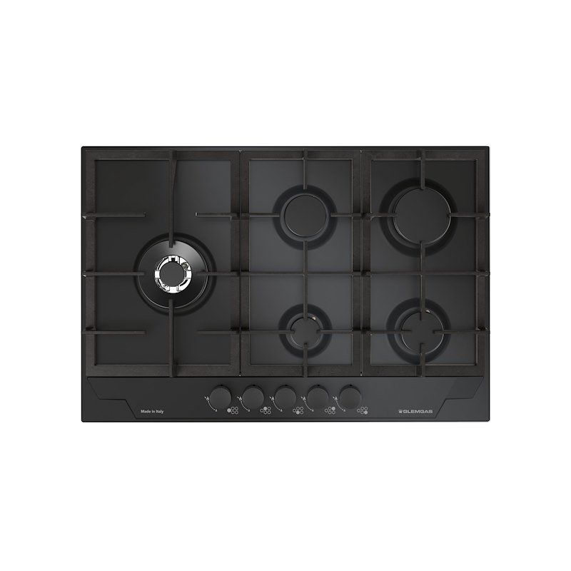 Glem Gas piano cottura a gas Gtp85thbk nero opaco