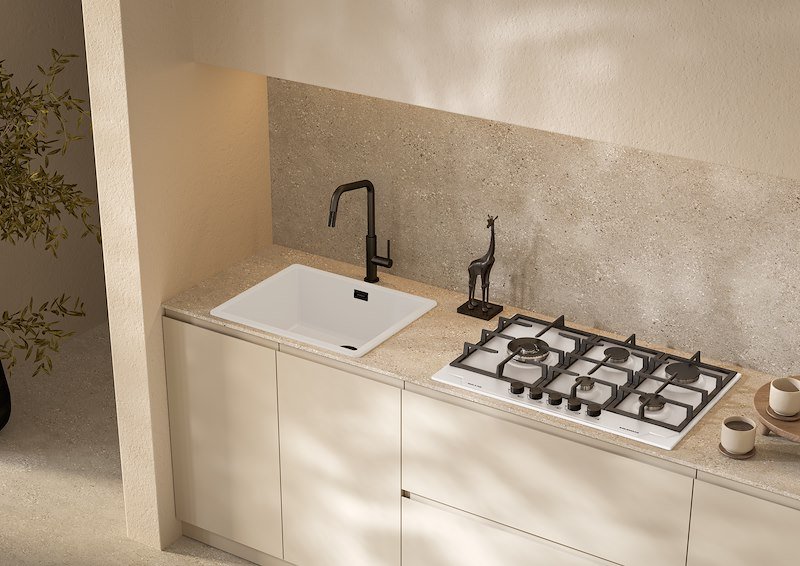 Glem Gas piano cottura a gas Gtp85thwh Bianco opaco