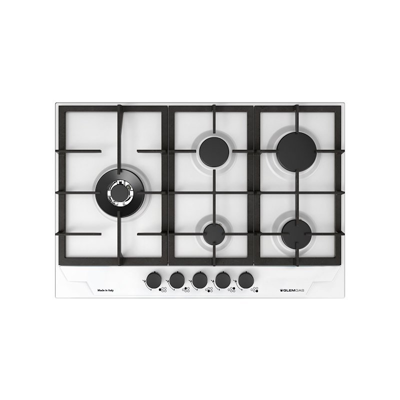 Glem Gas piano cottura a gas Gtp85thwh Bianco opaco