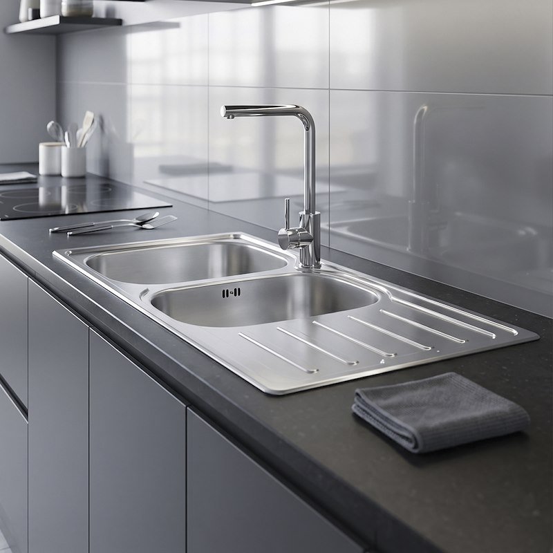 Glem Gas Lavello Met162sx Inox