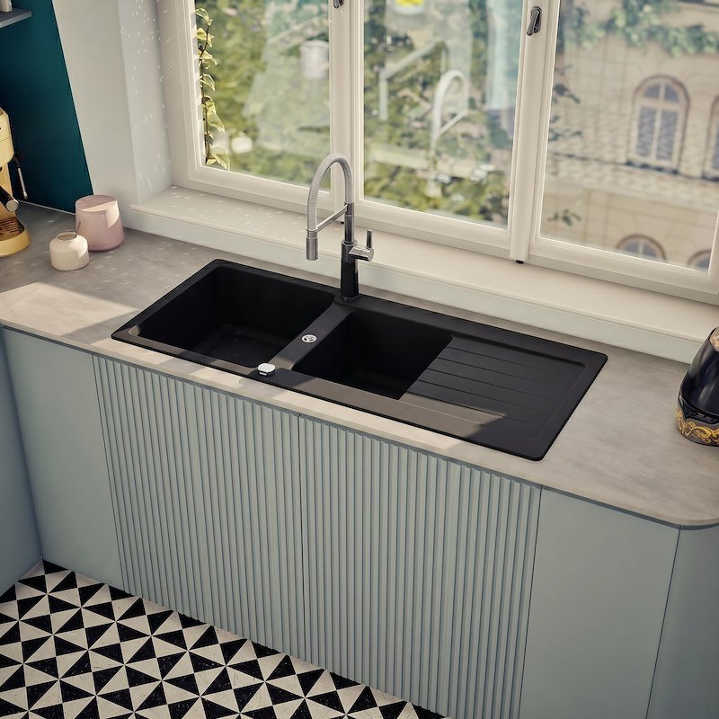 Glem Gas Lavello Glu162bk Nero Assoluto