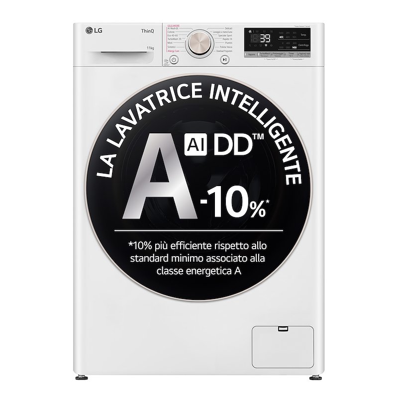 LG Lavatrice 11 Kg AI DD F4r7011tswg Bianco