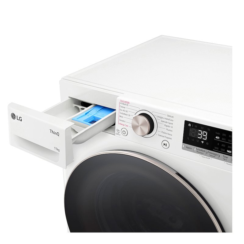 LG Lavatrice 11 Kg AI DD F4r7011tswg Bianco