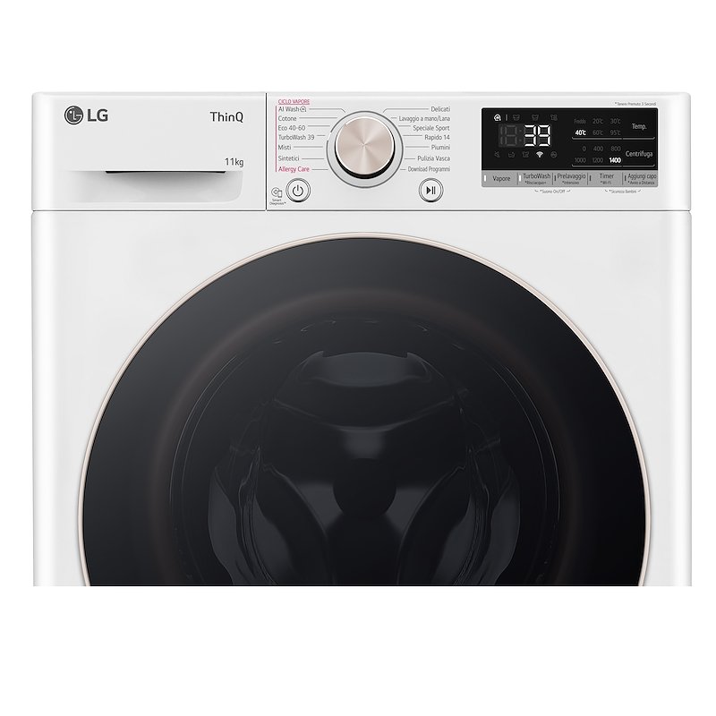 LG Lavatrice 11 Kg AI DD F4r7011tswg Bianco