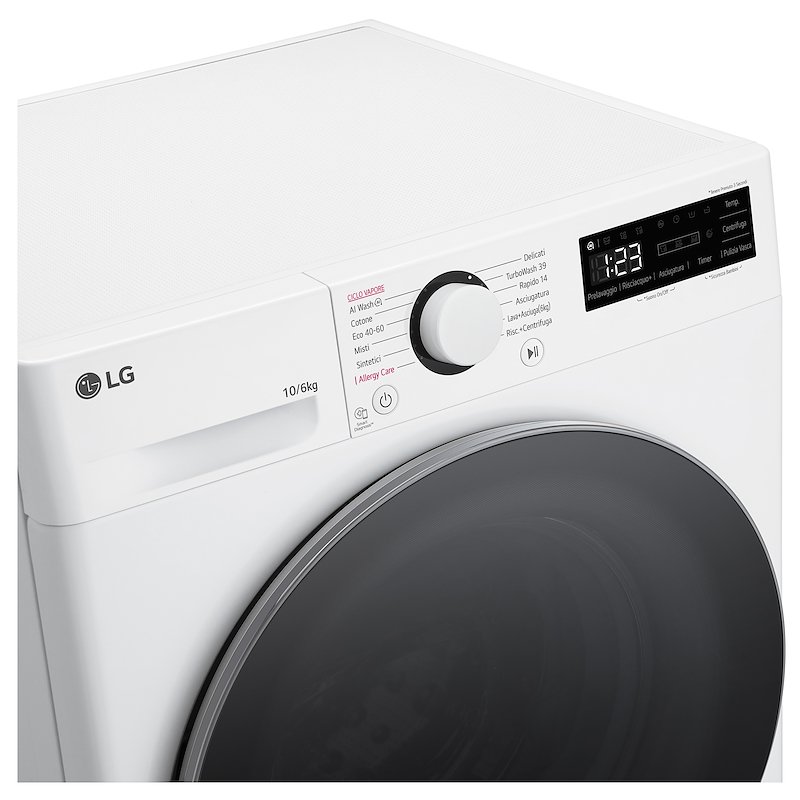 LG Lavasciuga 10/6 Kg AI DD D4r5010tsws Bianco