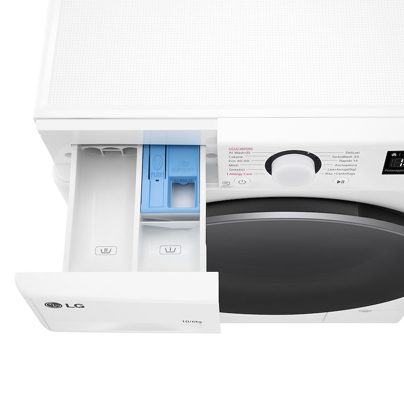 LG Lavasciuga 10/6 Kg AI DD D4r5010tsws Bianco