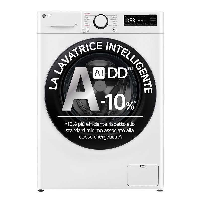Lg Lavatrice Slim 9Kg AI DD F2R3S09NSWB Bianco