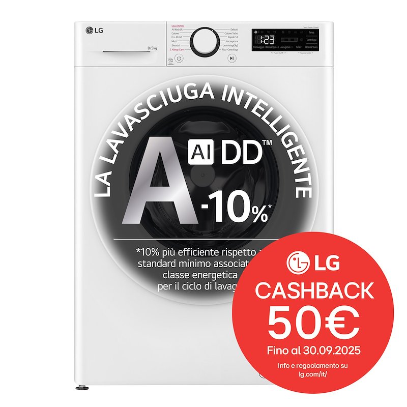 Lg Lavasciuga Slim 8/5kg D2R3S08NSWW Bianco