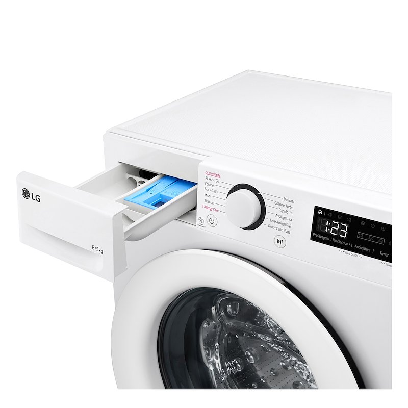Lg Lavasciuga Slim 8/5kg D2R3S08NSWW Bianco