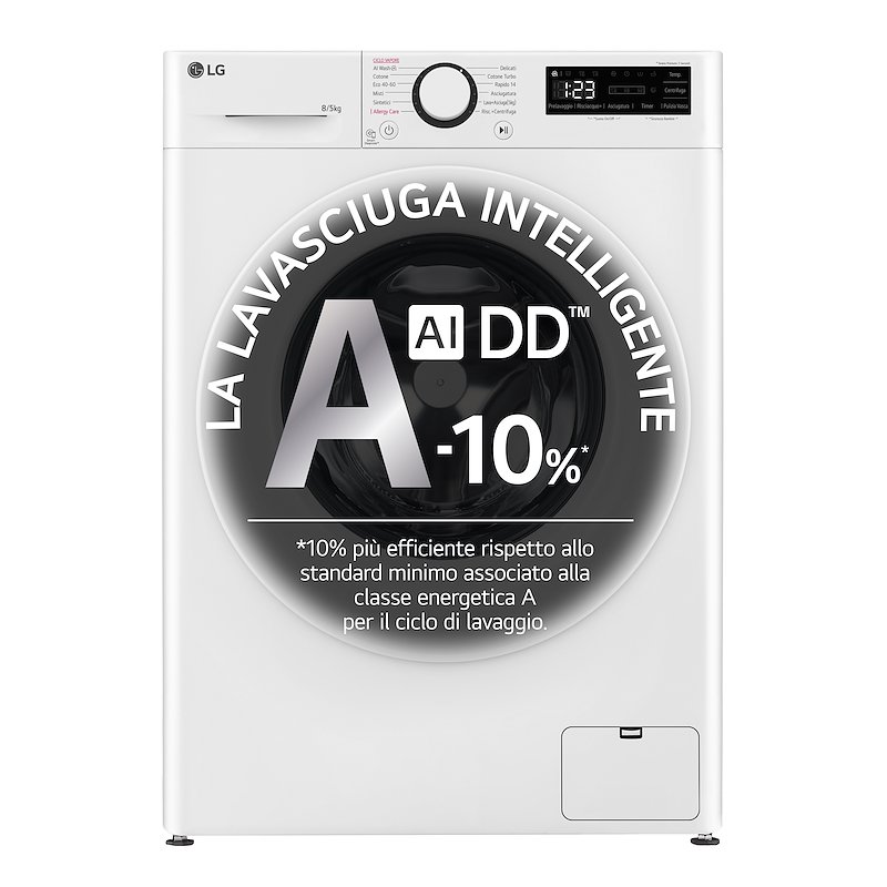 Lg Lavasciuga Slim 8/5kg D2R3S08NSWW Bianco