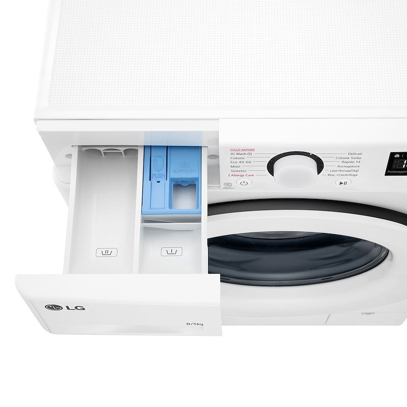 Lg Lavasciuga Slim 8/5kg D2R3S08NSWW Bianco