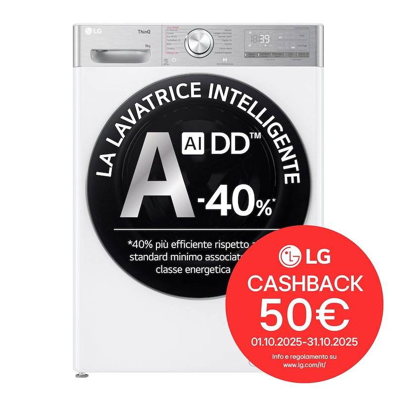 Lg Lavatrice F4r9009tpwc 9kg Bianca