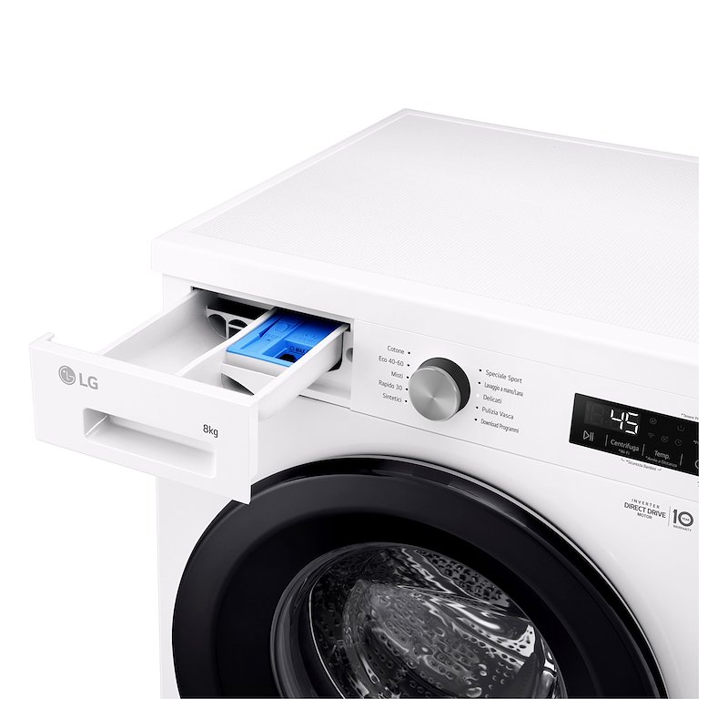 Lg Lavatrice F4NX1008NWK SERIE X1 8 Kg Essence White