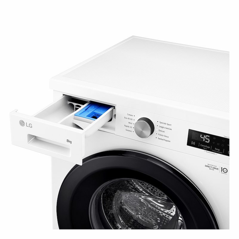 Lg Lavatrice F4NX1008NWK SERIE X1 8 Kg Essence White