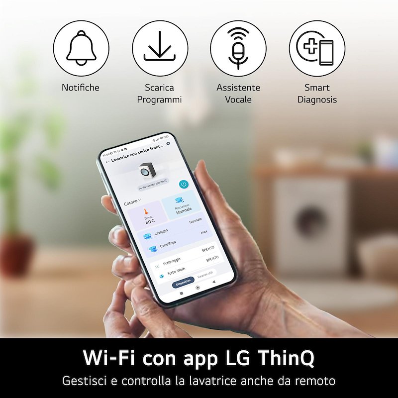 Lg Lavatrice F4NX1008NWK SERIE X1 8 Kg Essence White