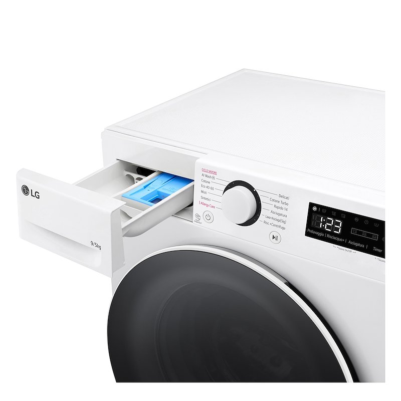 Lg Lavasciuga 9/5 Kg AI DD D2R5S09TSWW  Bianco