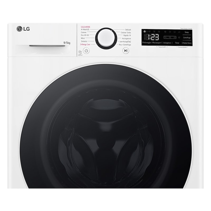 Lg Lavasciuga 9/5 Kg AI DD D2R5S09TSWW  Bianco