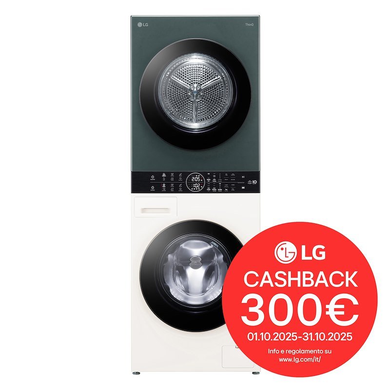 Lg Lavasciuga WASHTOWER WT1210EGF 12/10 Kg Beige Green