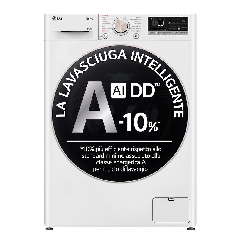 Lg Lavasgiuga 11/6KG AI DD D4R7011TSWG Bianca