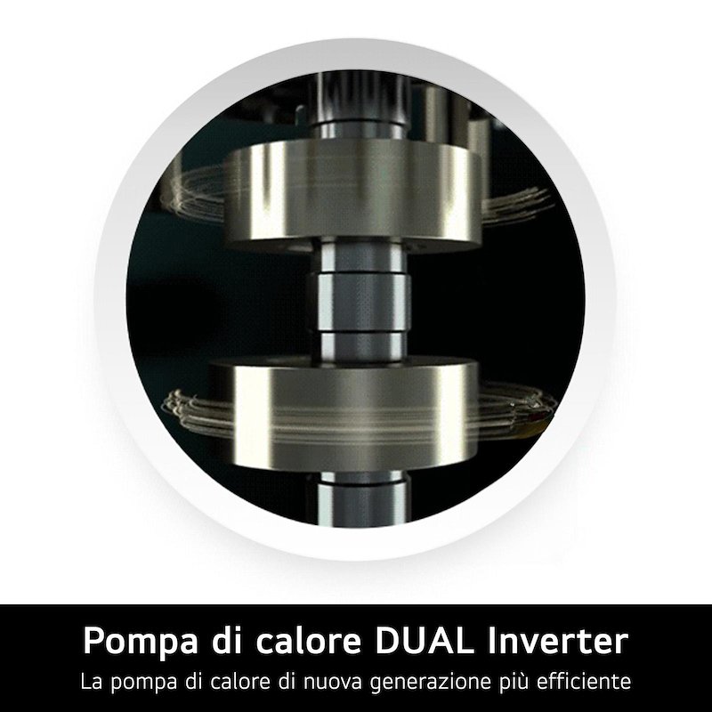 Lg Asciugatrice a Pompa di Calore 18 Kg Rh18u8avcw Bianco