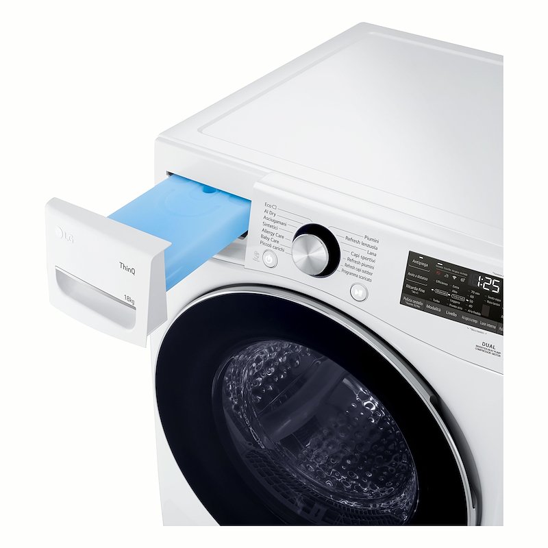 Lg Asciugatrice a Pompa di Calore 18 Kg Rh18u8avcw Bianco