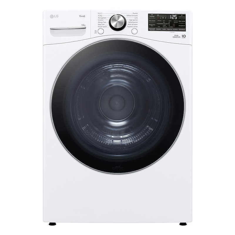 Lg Asciugatrice a Pompa di Calore 18 Kg Rh18u8avcw Bianco