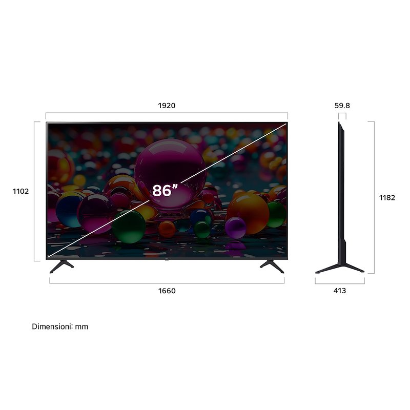 Lg TV LED 86" 86ua75006la 	Charcoal Black