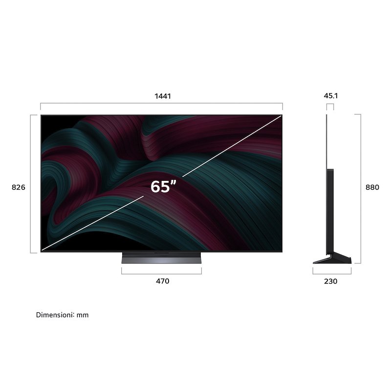 Lg Smart TV Oled 65" Oled65c55la Charcoal Black