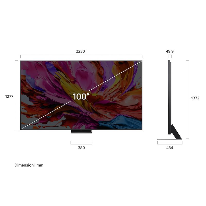 Lg TV LED 100" 100qned86a6 Charcoal Black