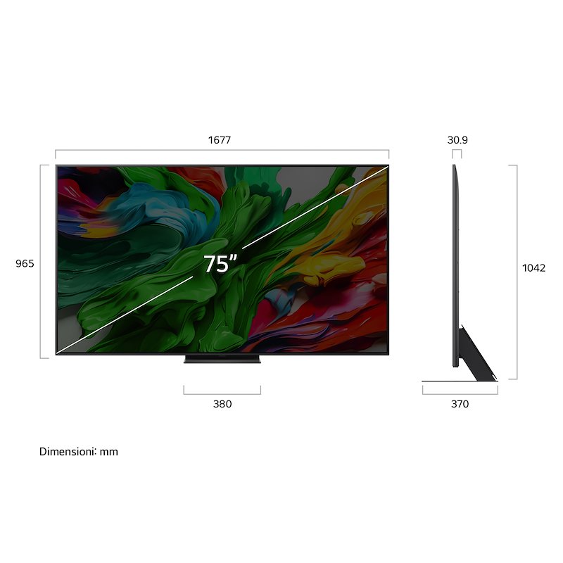 Lg TV MINILED 75"75qned86a6A Charcoal Black