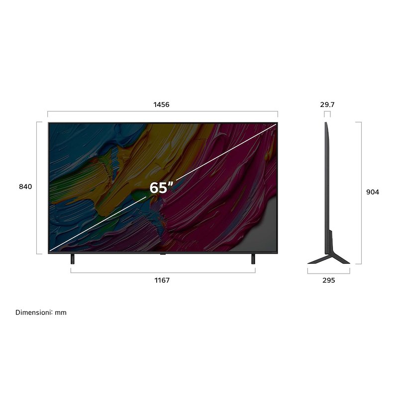 Lg Smart TV QNED 65" 65qned80a6a Charcoal Black