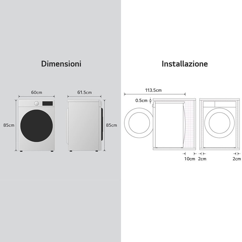 Lg Lavatrice 13Kg F4x7013tbb Matte Black